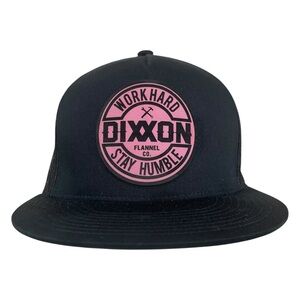 Dixxon Black and Pink Snapback Mesh Back Trucker Hat Adjustable‎